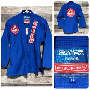 Gracie Barra Equipe Gi Youth Y5 Blue MMA Jiu Jitsu Lite (Top Only) READ